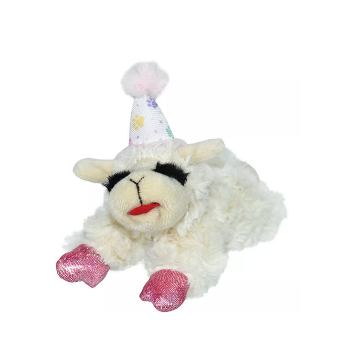 dog birthday lamb chop toy