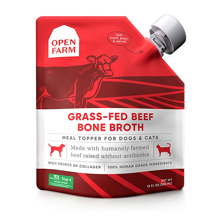 grass fed beef bone broth in red pouch