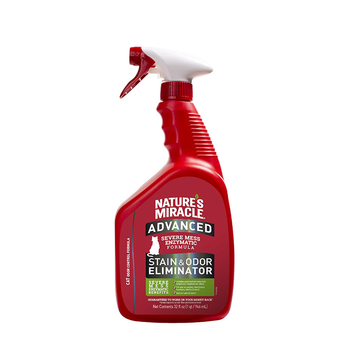 Nature's Miracle Advanced Cat Stain and Odor Eliminator Spray, Fresh Scent