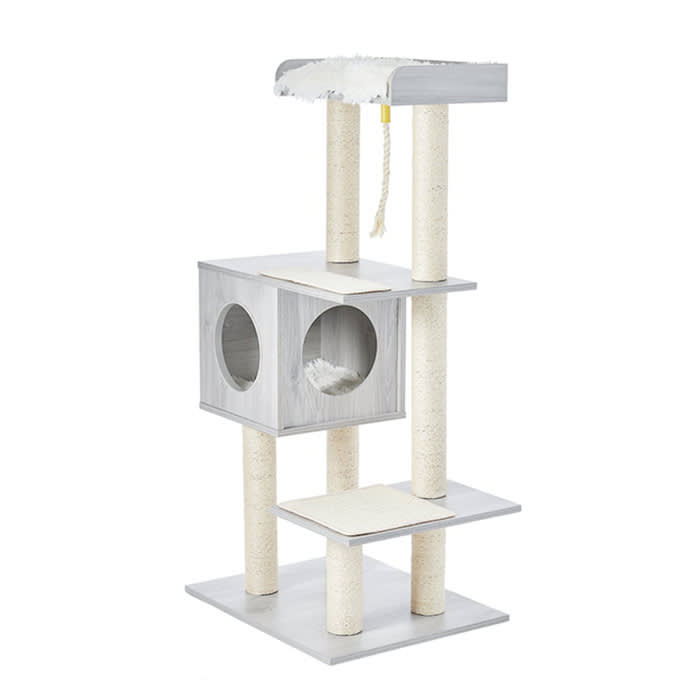 Frisco 47.5-in Modern Cat Tree & Condo, Gray