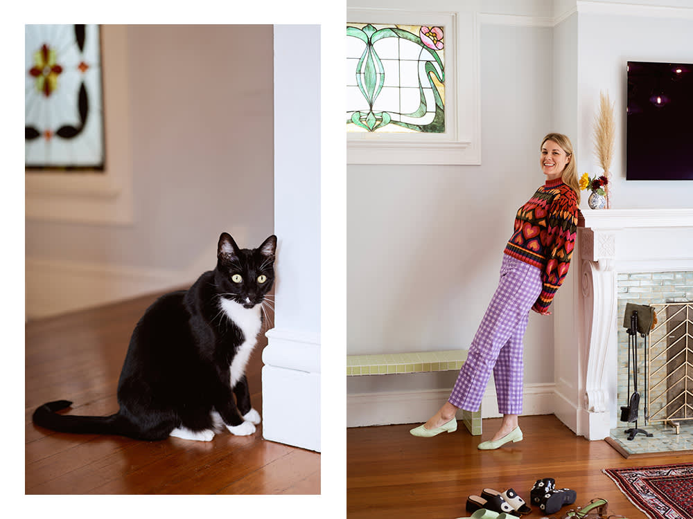 Lisa Buhler's black and white cat; Lisa Buhler