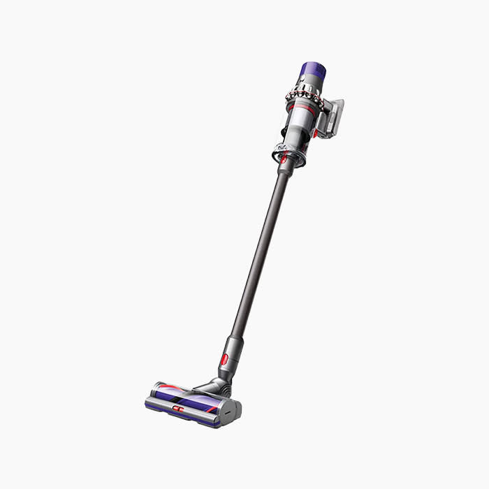 purple and silver stick vacuum