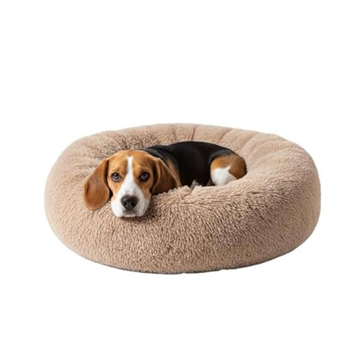 Bedsure Washable Calming Donut Dog Bed