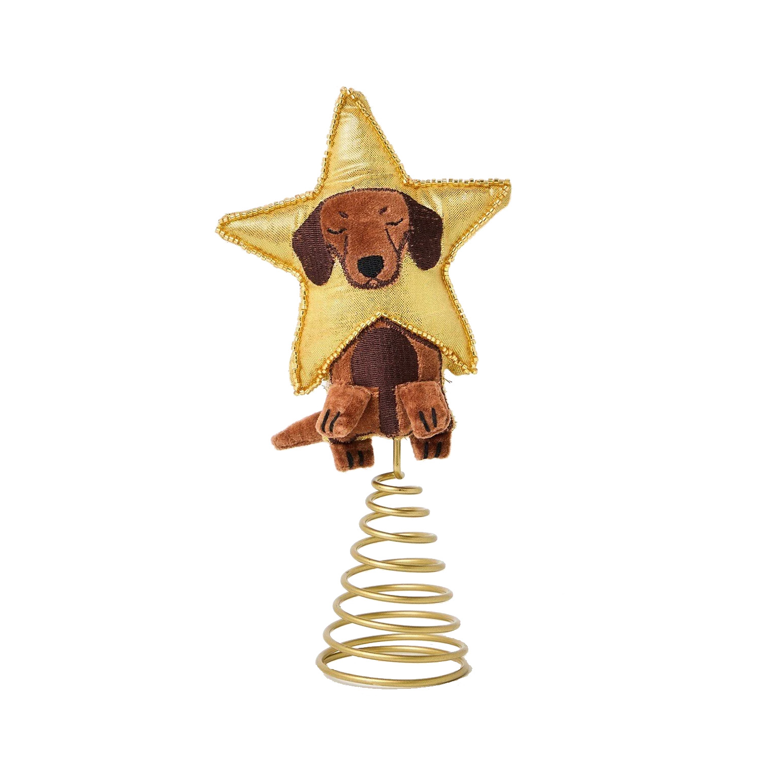 Oliver Bonas Dog Star Christmas Tree Topper