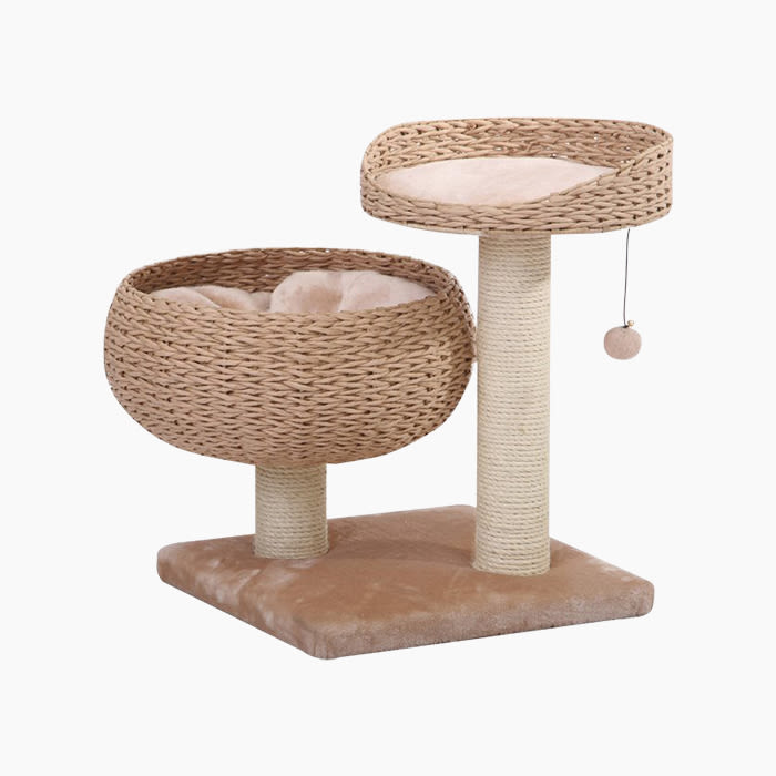 the two level cat tree in rope 