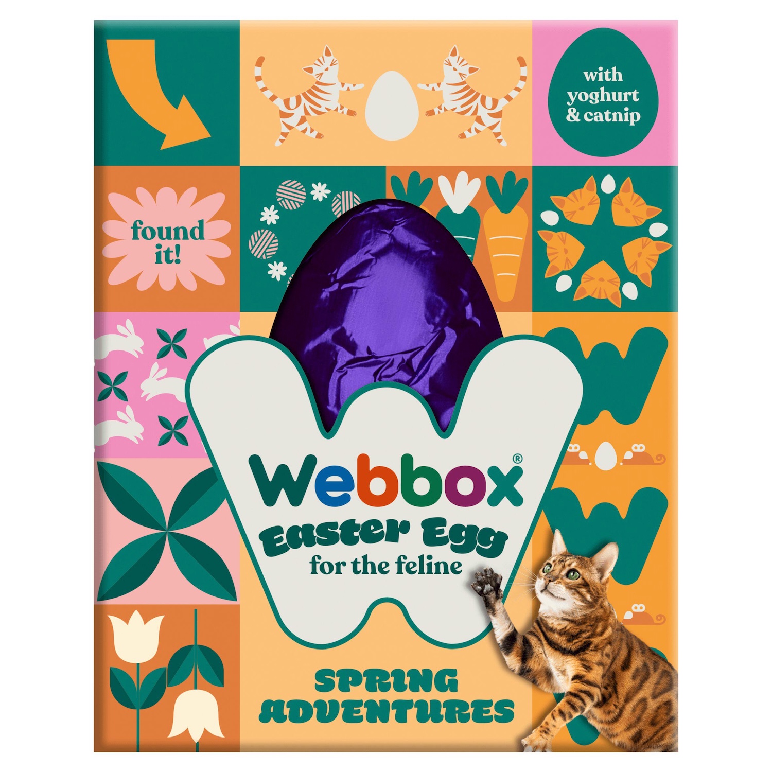 a picture of an easter egg designed for cats