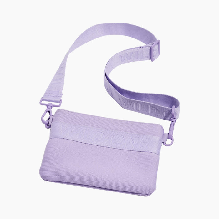 the travel bag in purple