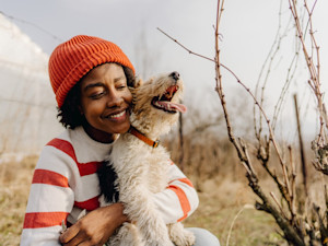 Woman with dog