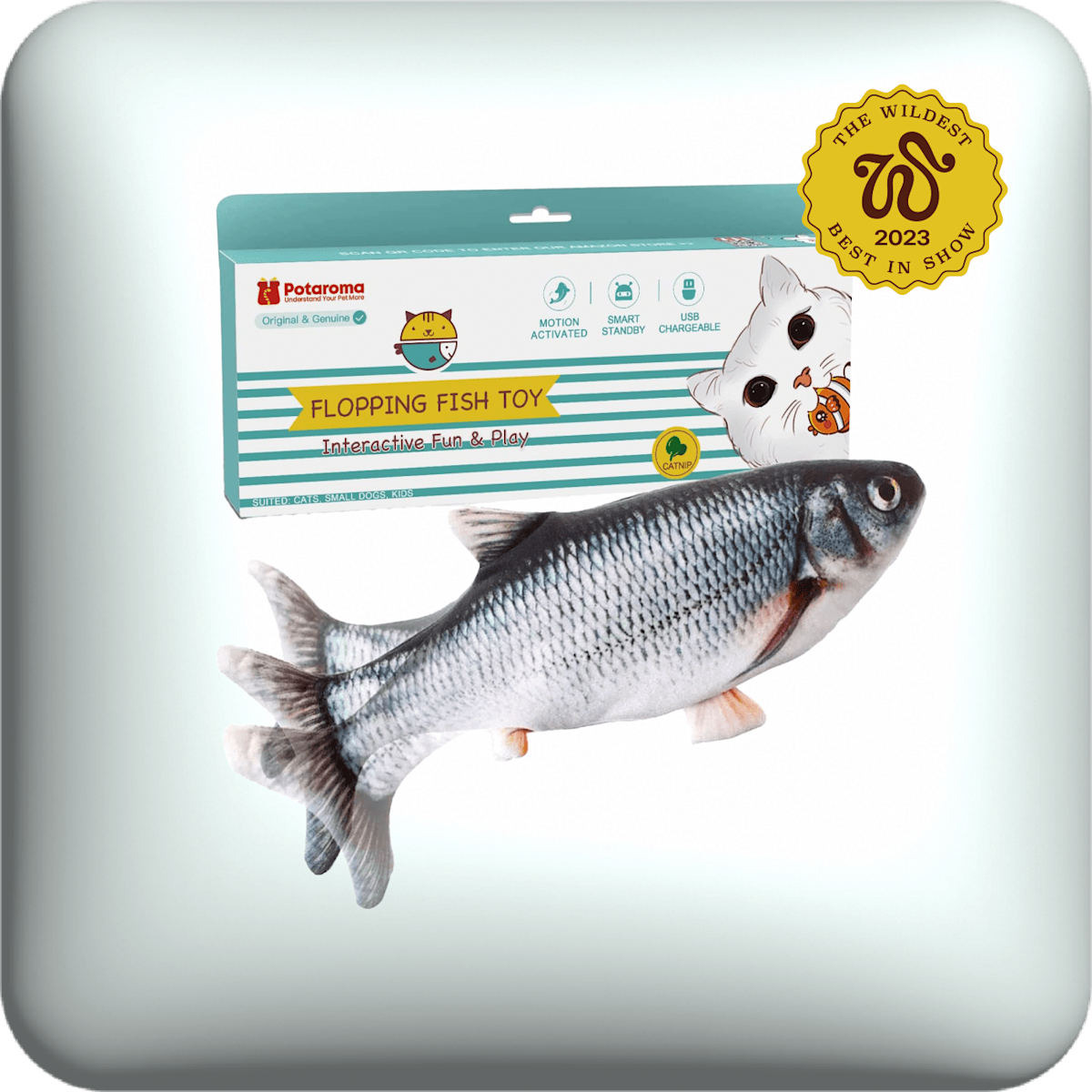 Flopping fish toy