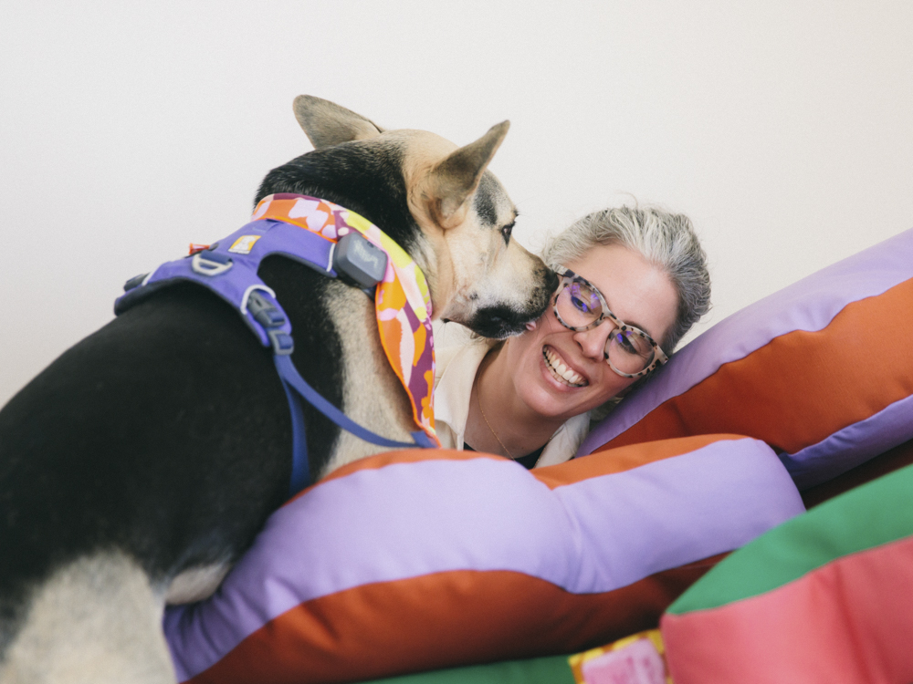 Alex Proba with her dog