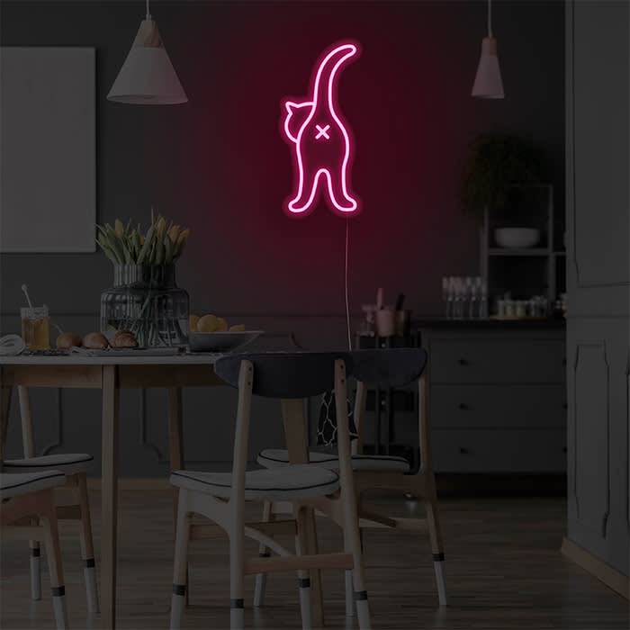 cat butt LED neon sign