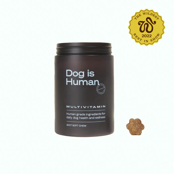 dog probiotics in a brown jar