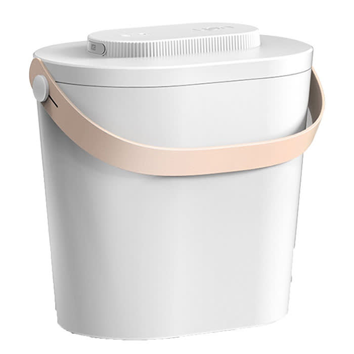 white dog food container