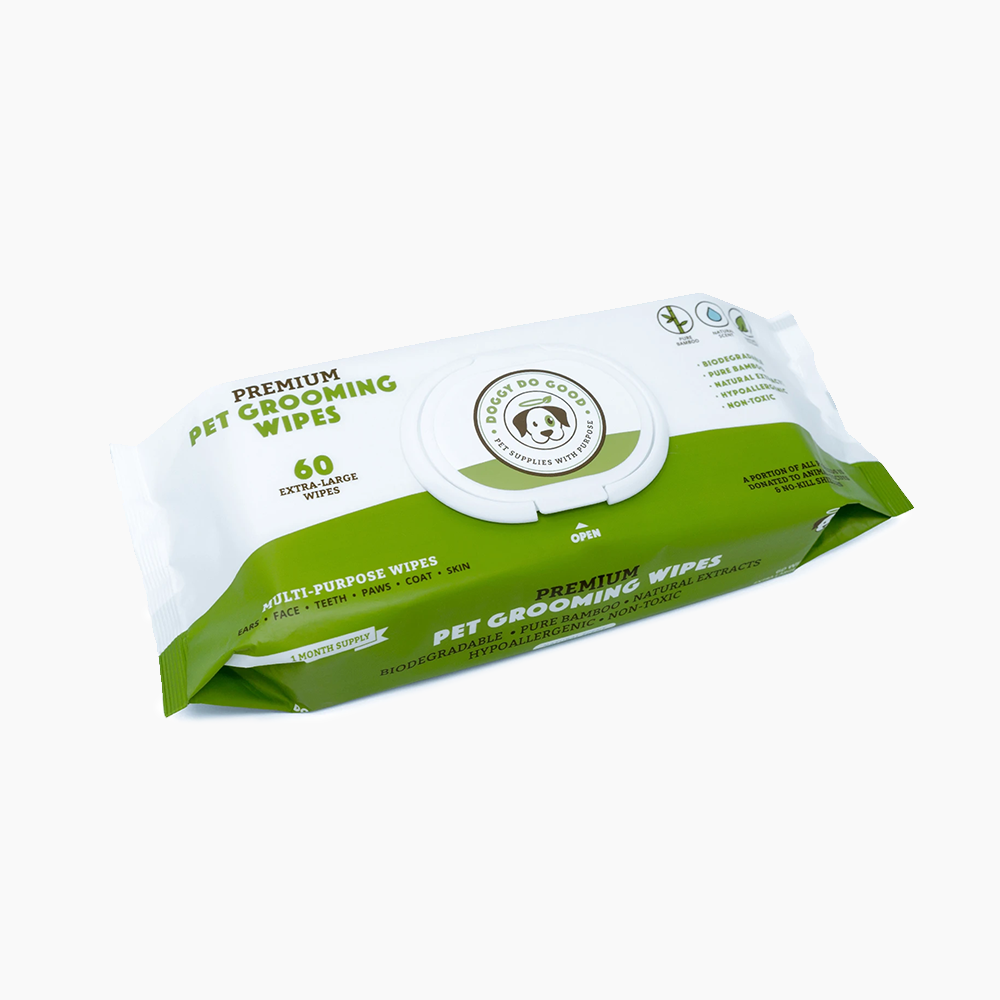 Doggy Do Good Biodegradable Premium Pet Grooming Wipes