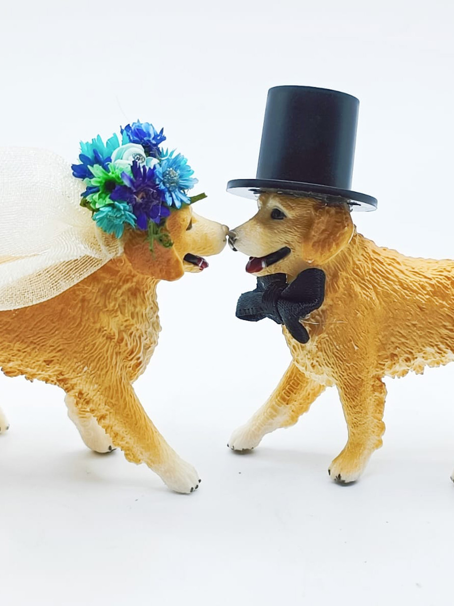 dog wedding cake toppers