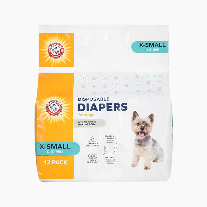 diapers in white and yellow packaging