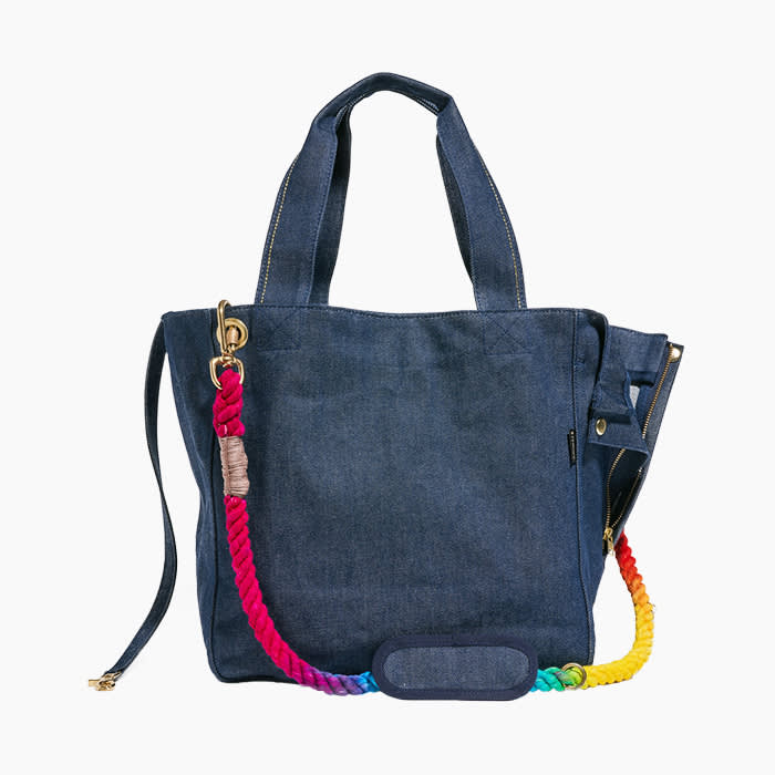 denim pet tote