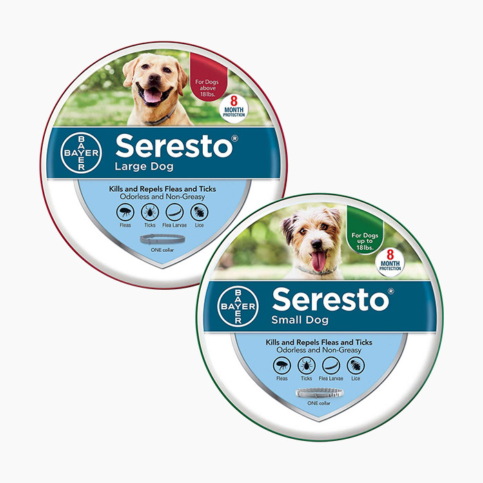 the seresto collars with blue labels
