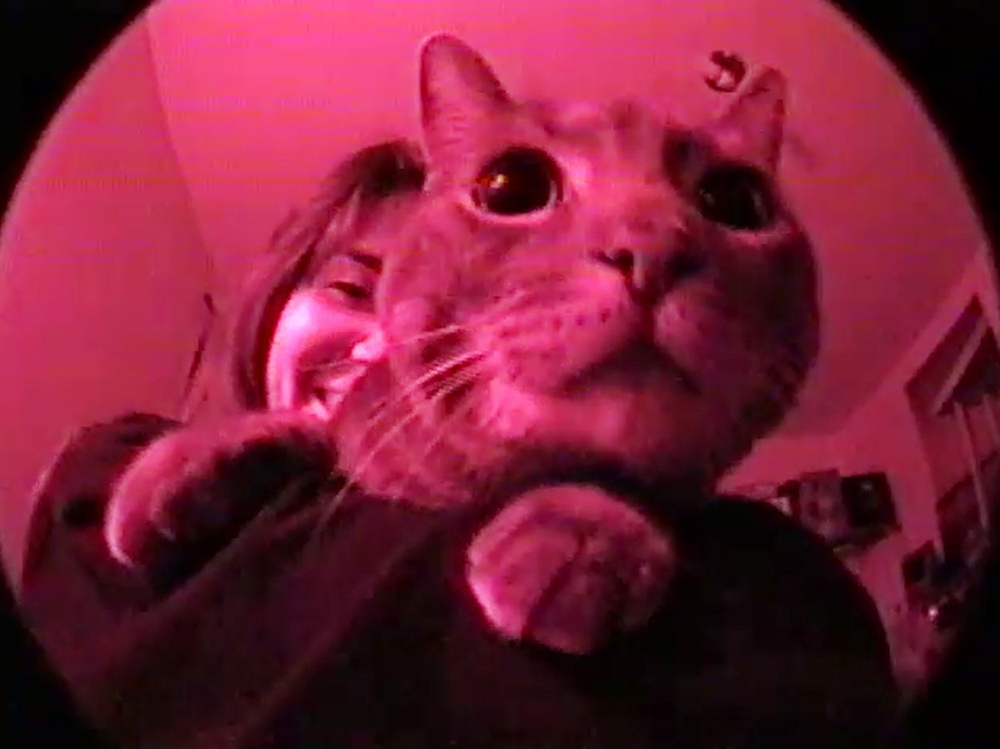 Tess Roby with her cat