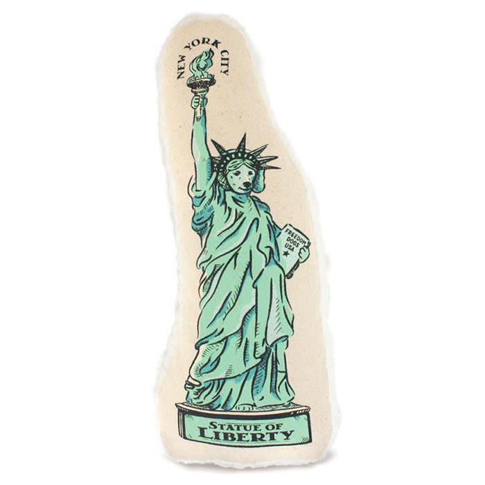 Harry Barker statue of liberty canvas chew toy