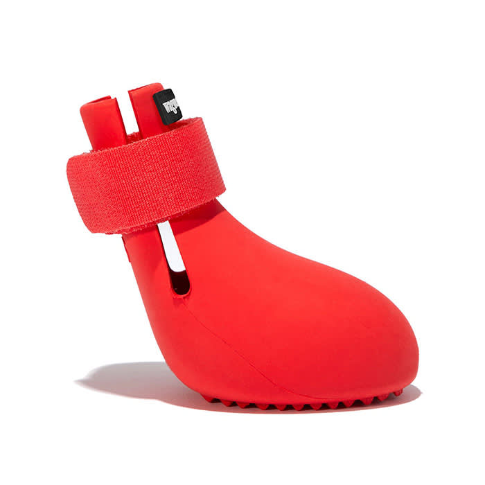 Wagwellies red rubber dog boots