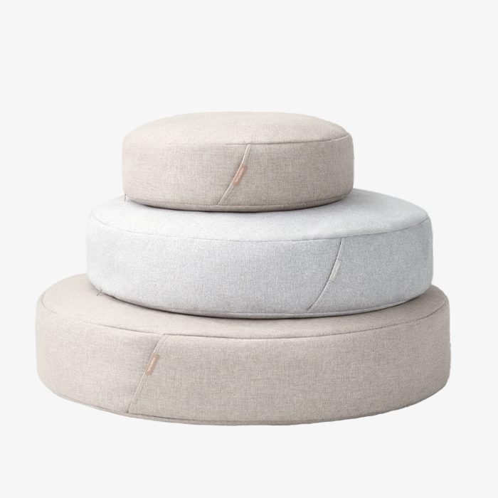 tuft and needle dog bed in three sizes and neutral colors