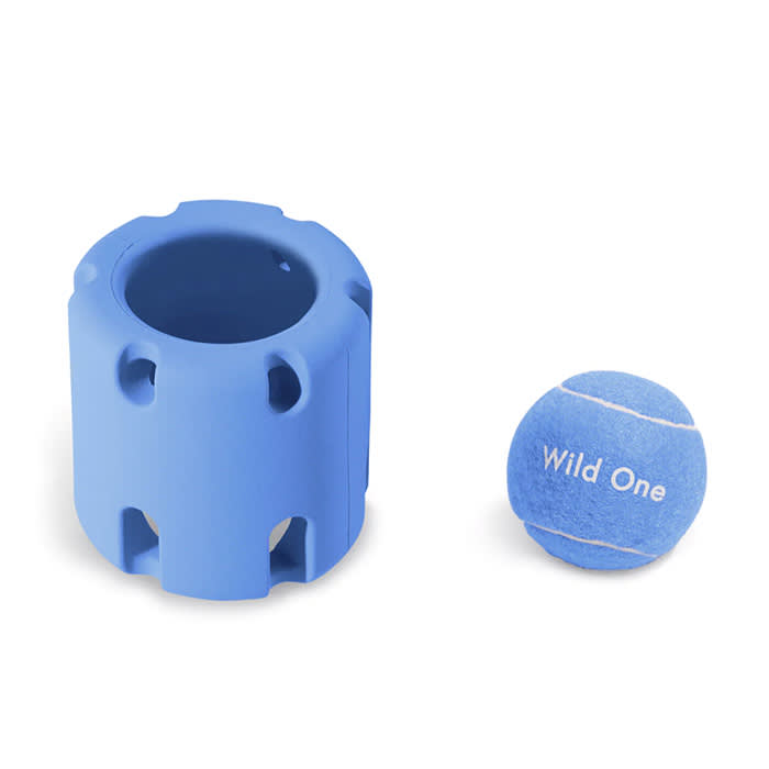 Wild One Tennis Tumble Dog Toy in light blue
