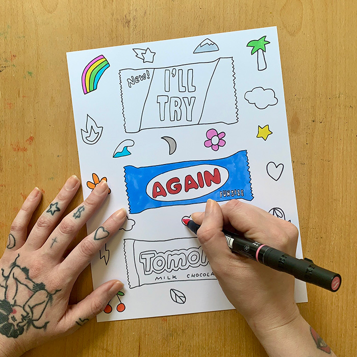 Grace Miceli drawing on paper