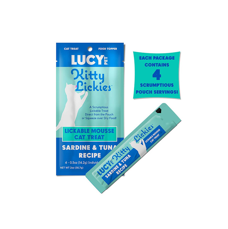 the meal topper in a blue pouch