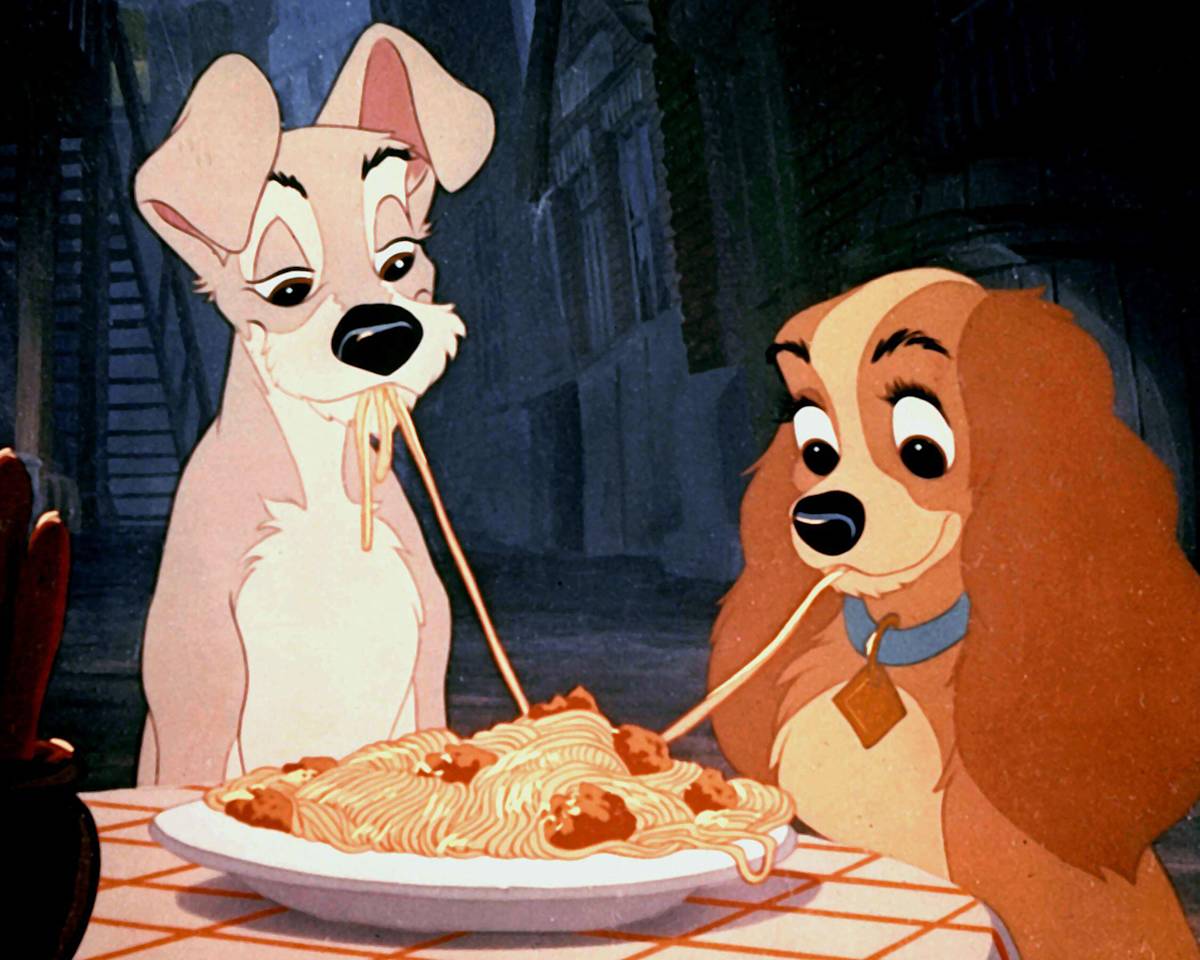 Lady And The Tramp spaghetti scene movie still