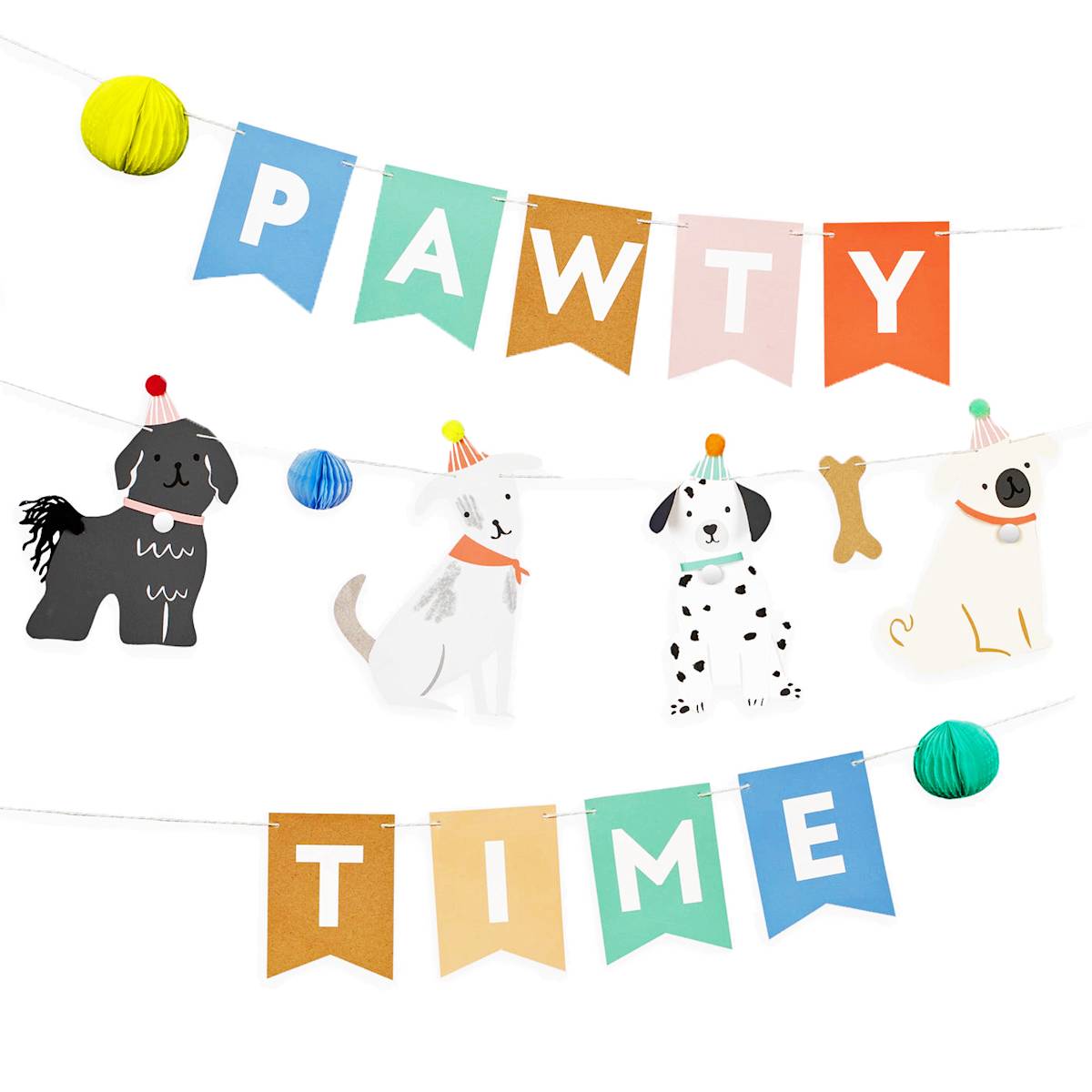 dog puppy party garland