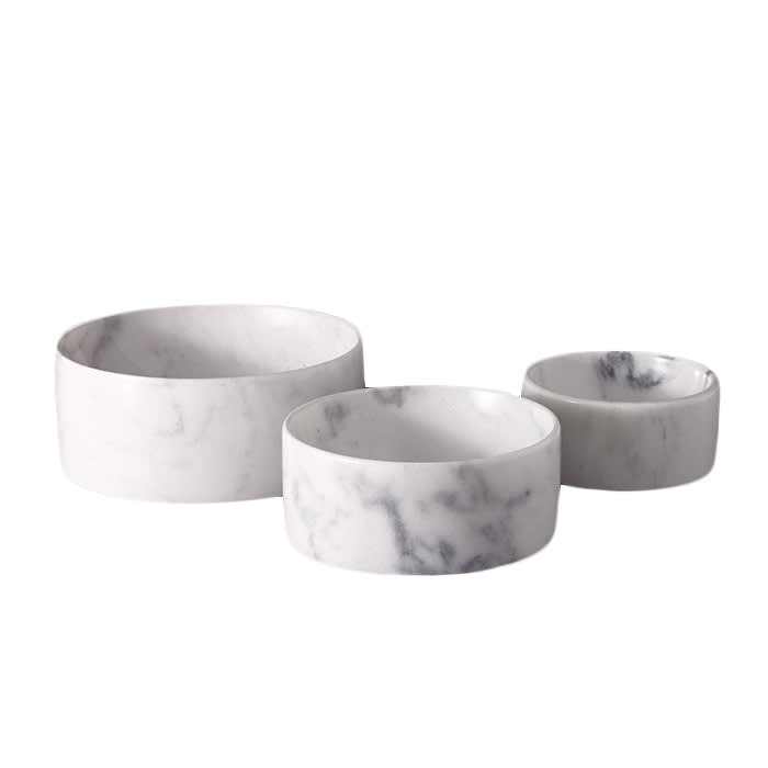 Mr. Dog solid marble dog bowls