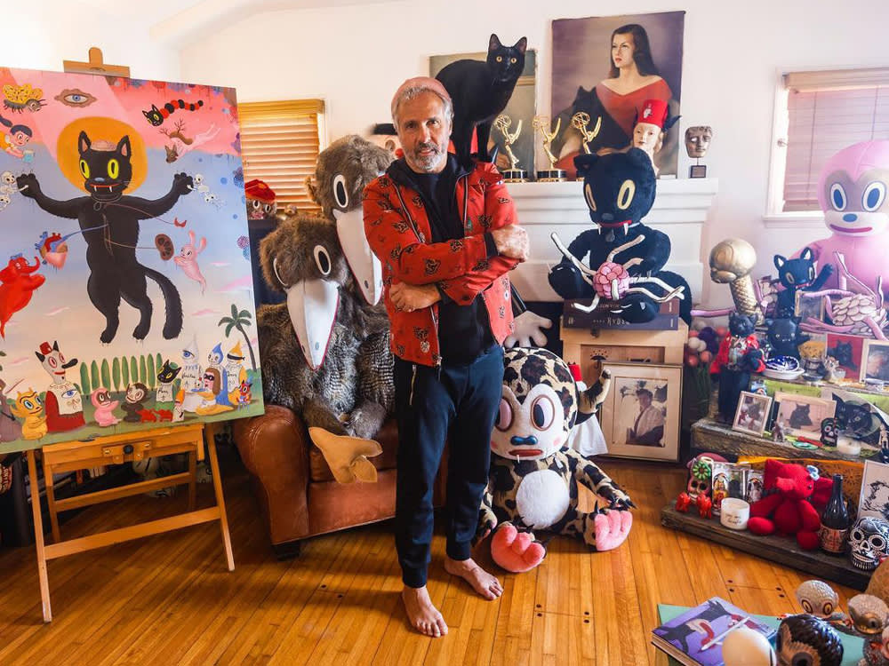 artist gary baseman and cat