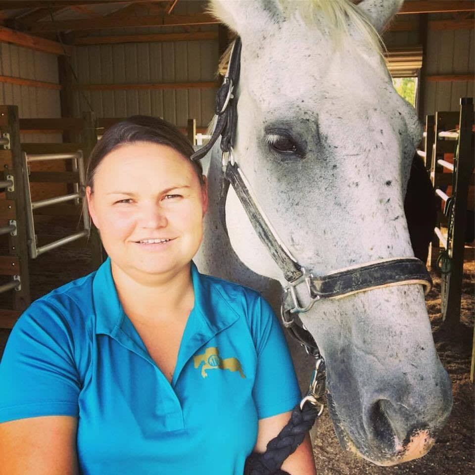 Valerie Mallema with a horse