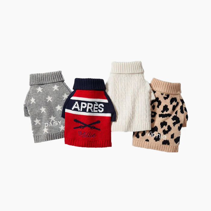 three different sweaters