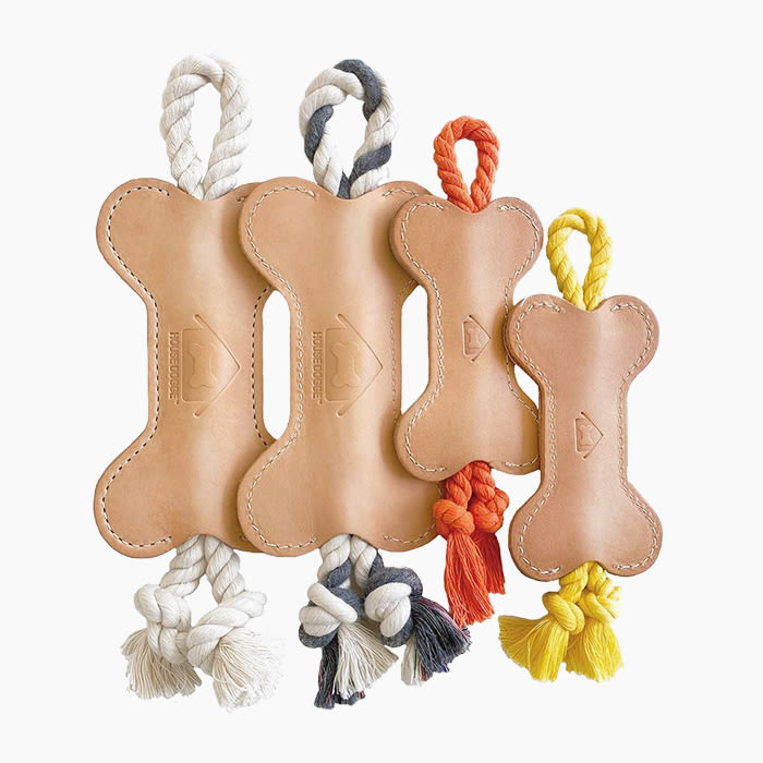House Dogge Vegetable Tanned Leather Tug Toy