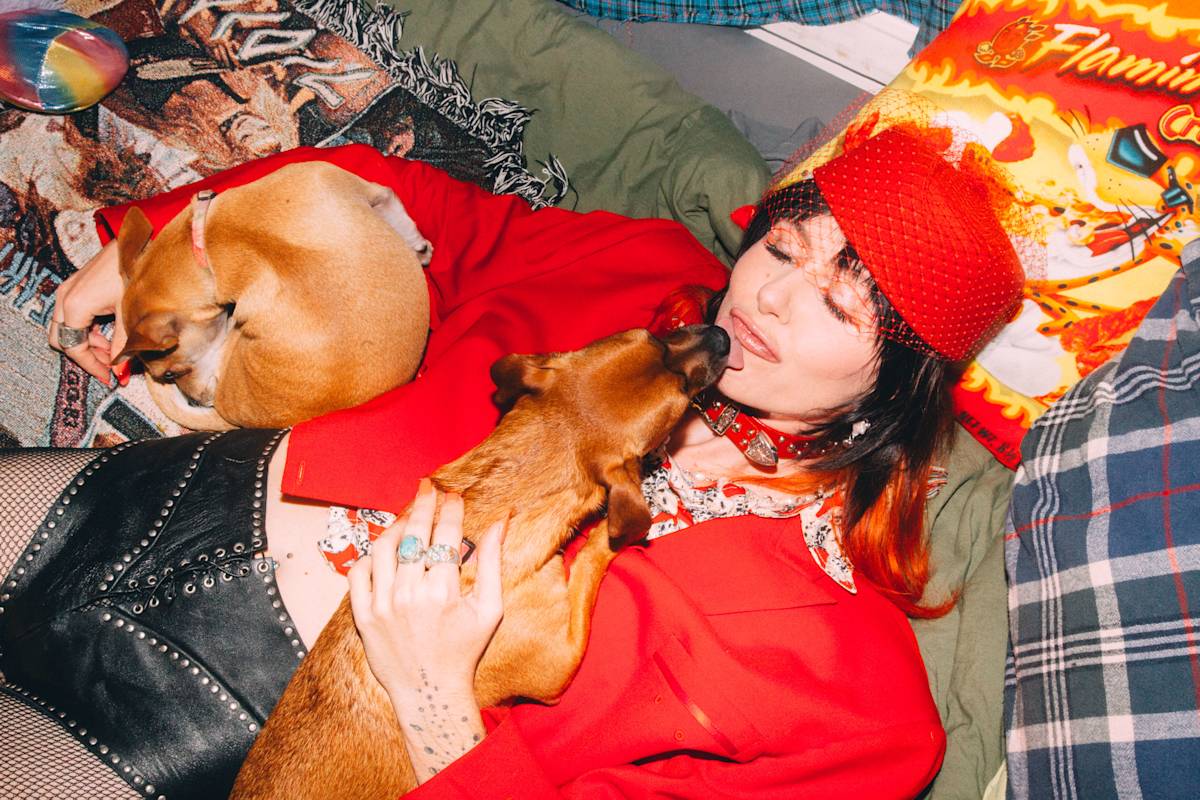 Dani Miller with her two dogs