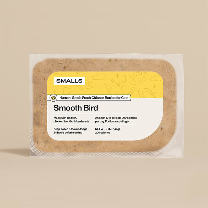 smooth bird formula of cat food in clean packaging