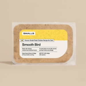 smooth bird formula of cat food in clean packaging