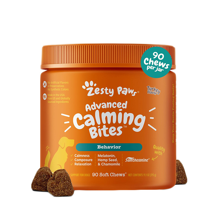 Zesty Paws Advanced Hemp Melatonin Calming Bites