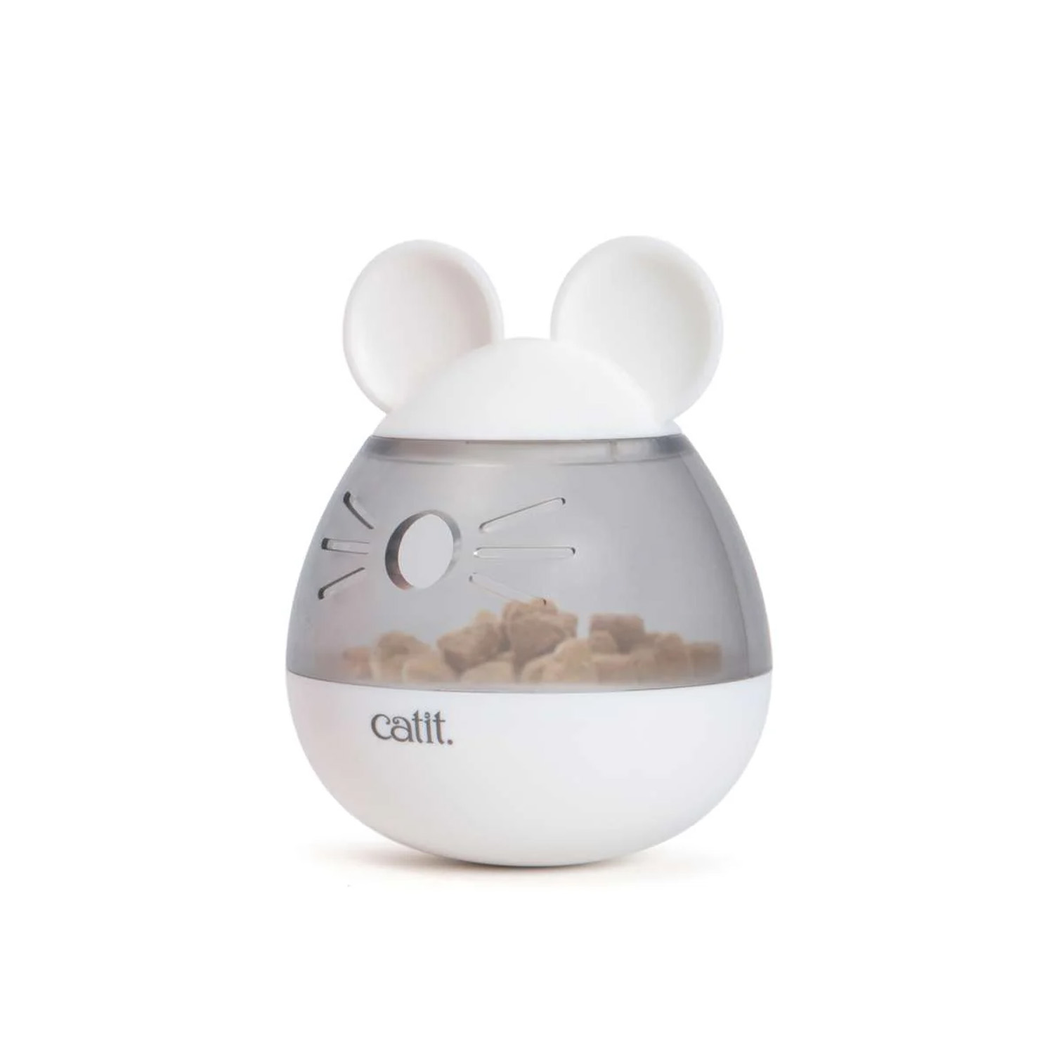 Mouse shaped cat treat dispenser toy