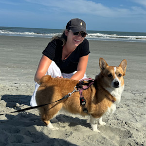 Missy Schrott Boylan and her dog, Charlotte