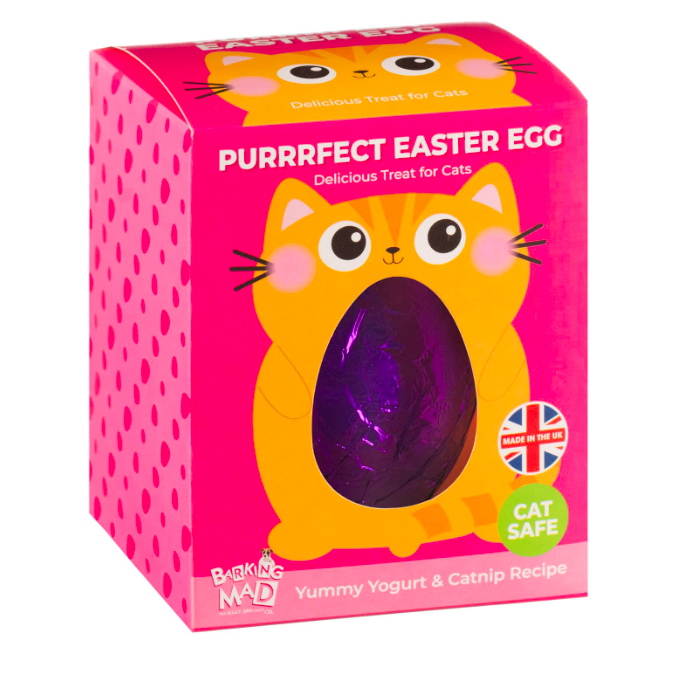 picture of an easter egg box with a cat on it