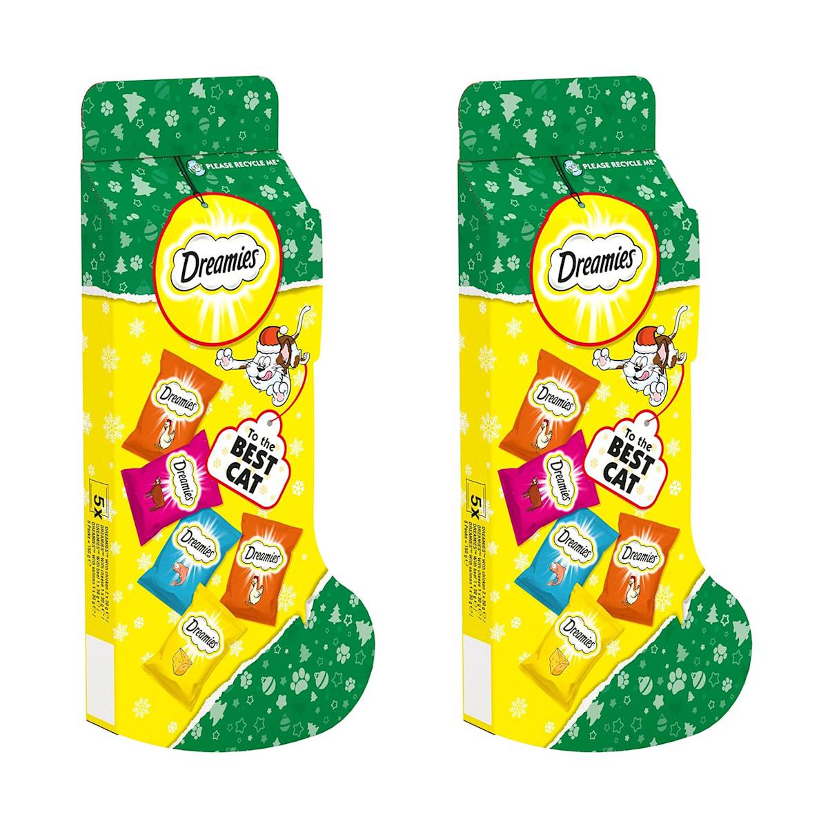 Dreamies variety cat Christmas stocking