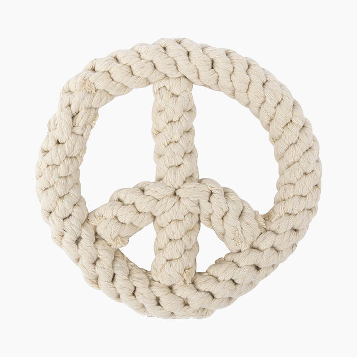 rope toy in shape of peace sign