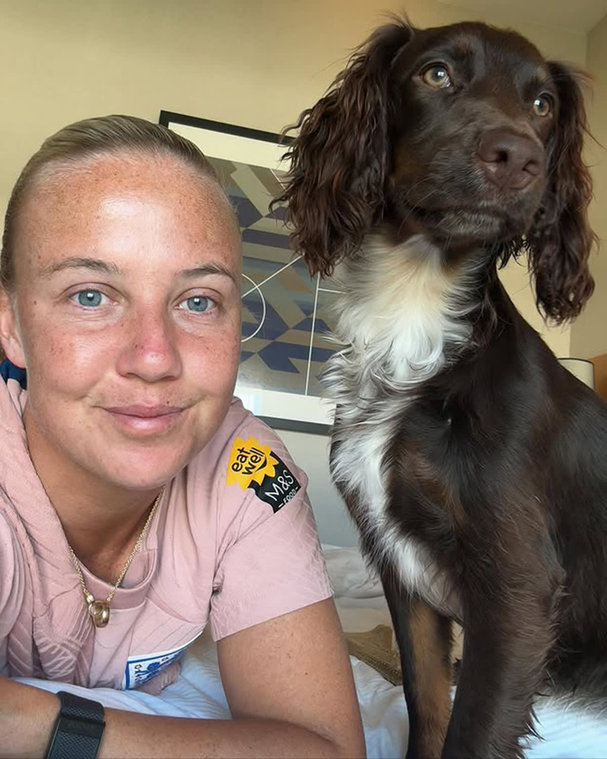 Beth mead and her dog Myle