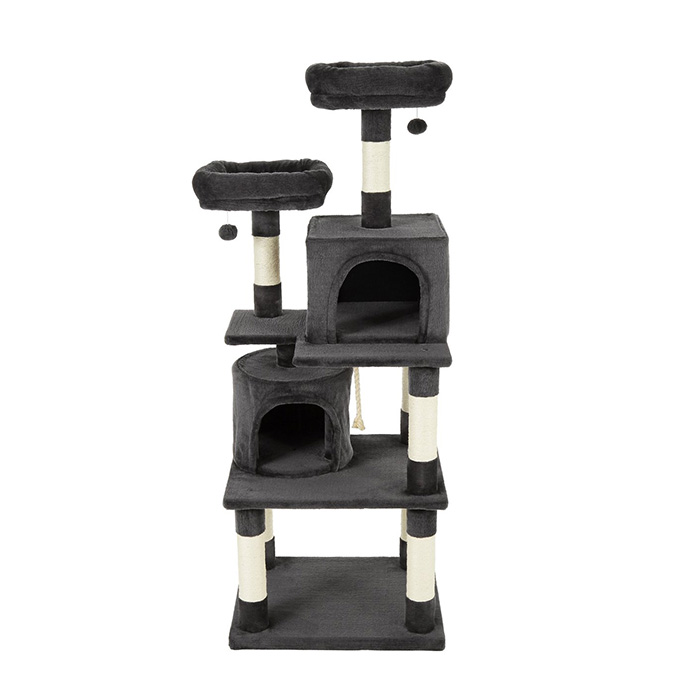 Frisco 61-in Faux Fur Cat Tree & Condo