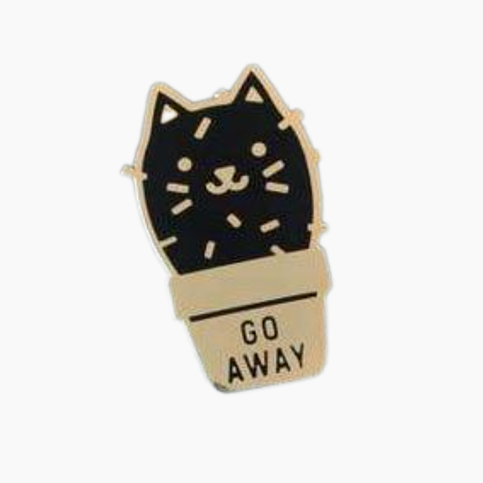 cat cactus pin