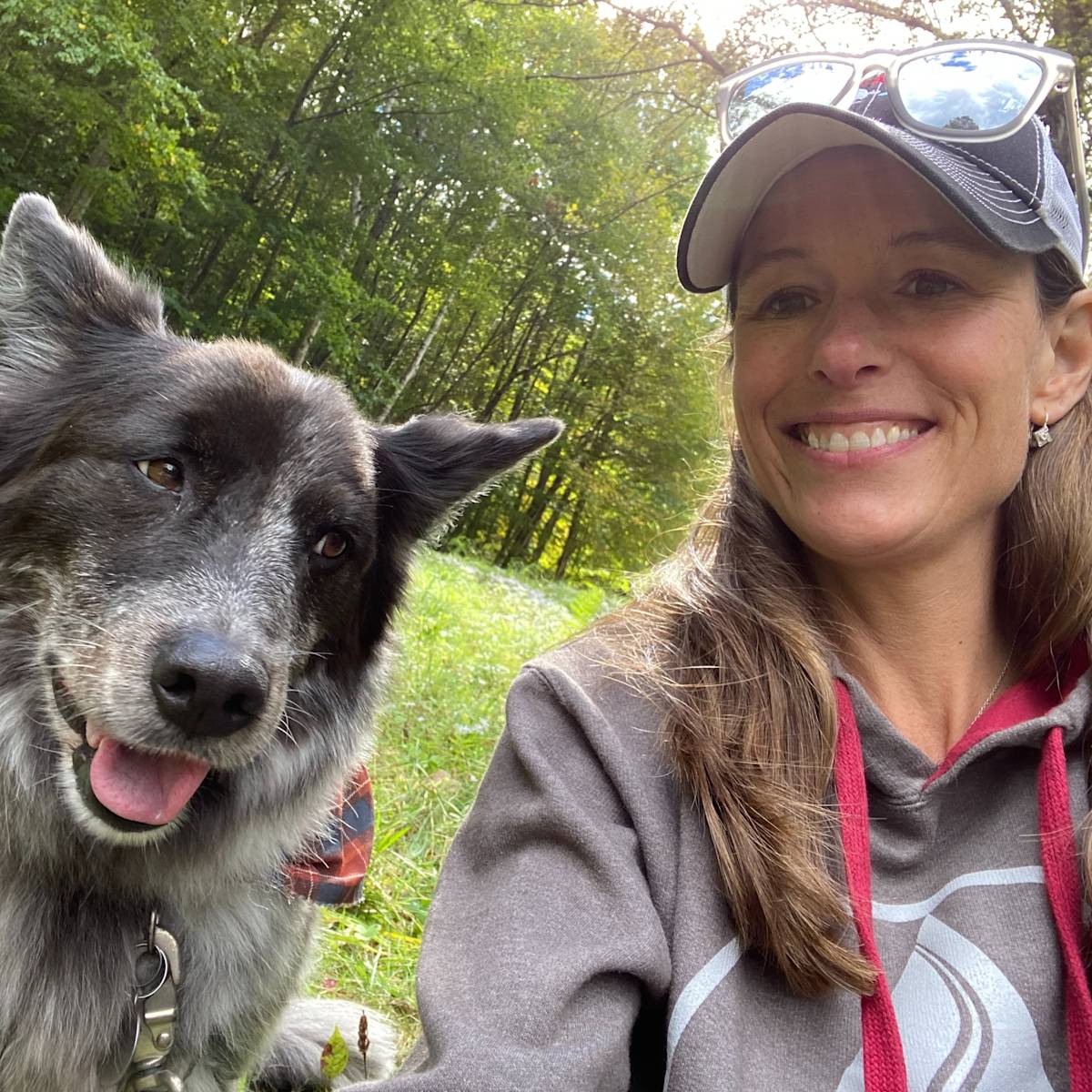 catherine green and her dog, willy