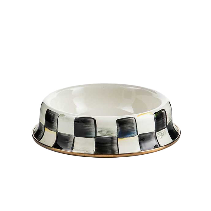 MacKenzie-Childs Courtly Check Large Pet Dish